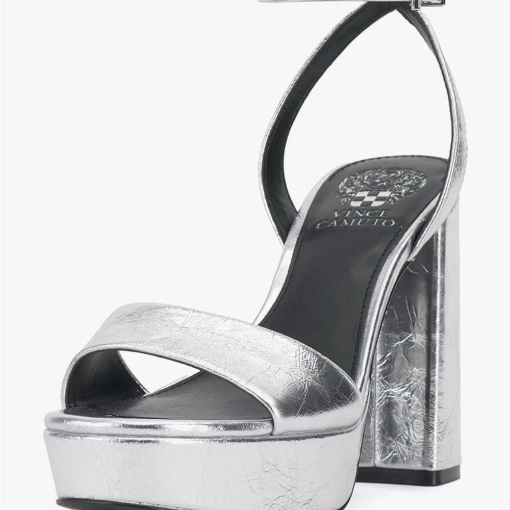 Vince Camuto Pendry Silver Platform Heels
